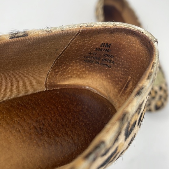 Sperry Calf Hair Leopard and Gold Slip On Shoe - Picture 4 of 13